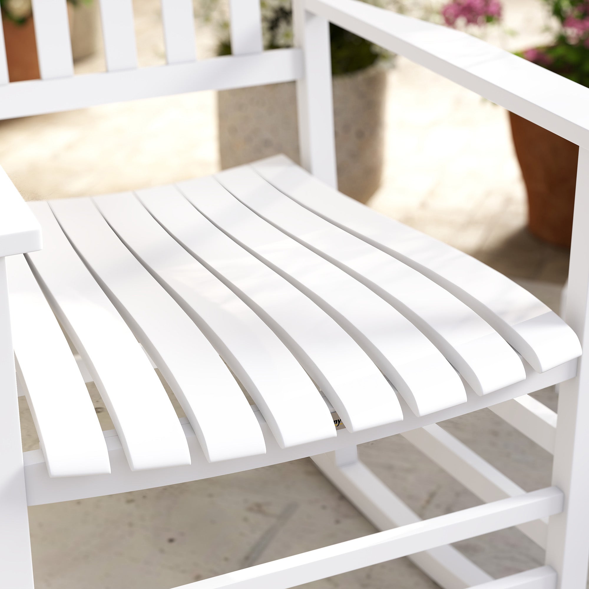 Outdoor Rocking Chair with Armrests