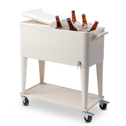 80QT Milk White Refrigerated And Insulated Trolley