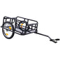 Foldable Bike Cargo Trailer With Universal Bike Hitch, Bicycle Wagon Trailer With 16 Wheels   Reflectors, Large Loading Bike Trailer Storage Cart