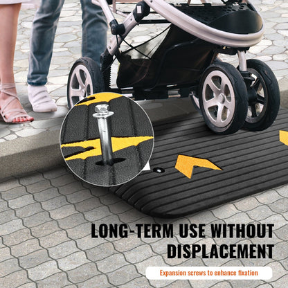 Upgraded 3inch Natural Rubber Threshold Ramp - Heavyduty Anti Slip Design With Single Drain Sink Supports Up To 33000 Pounds, Not Available On Weekends, Banned From Amazon