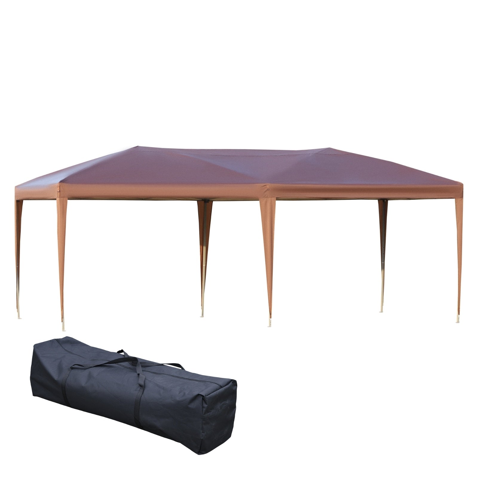 Outsunny 10' X 19.2' Pop Up Canopy Tent, Heavy Duty Tents For Parties, Outdoor Instant Gazebo Sun Shade - Outdoor Chilling