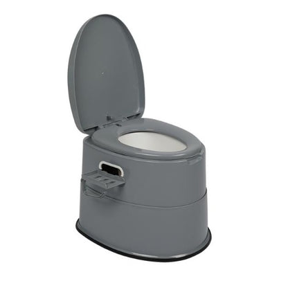 Portable Toilet With Anti Slip Pad, Gray