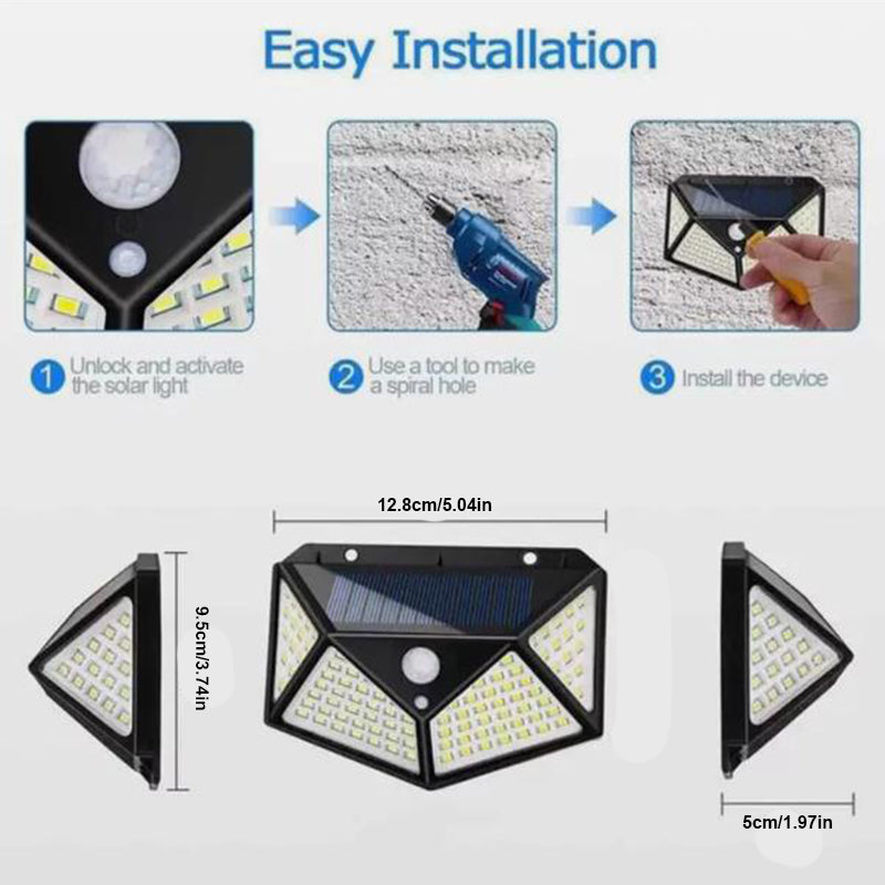 Solar Outdoor 4-sided Lights