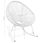 vidaXL Outdoor Rocking Chair White Poly Rattan