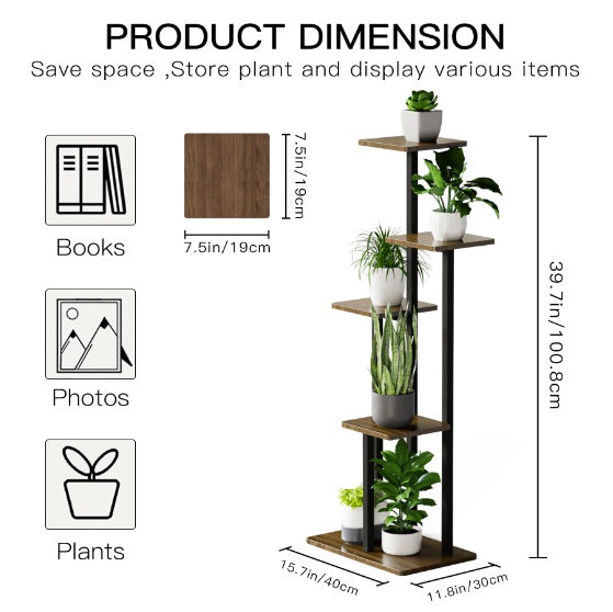 5-layer Indoor Plant Stands, Multi-level Plant Shelves