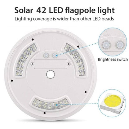 Solar Flagpole Light Strip Hook For Tent Camping