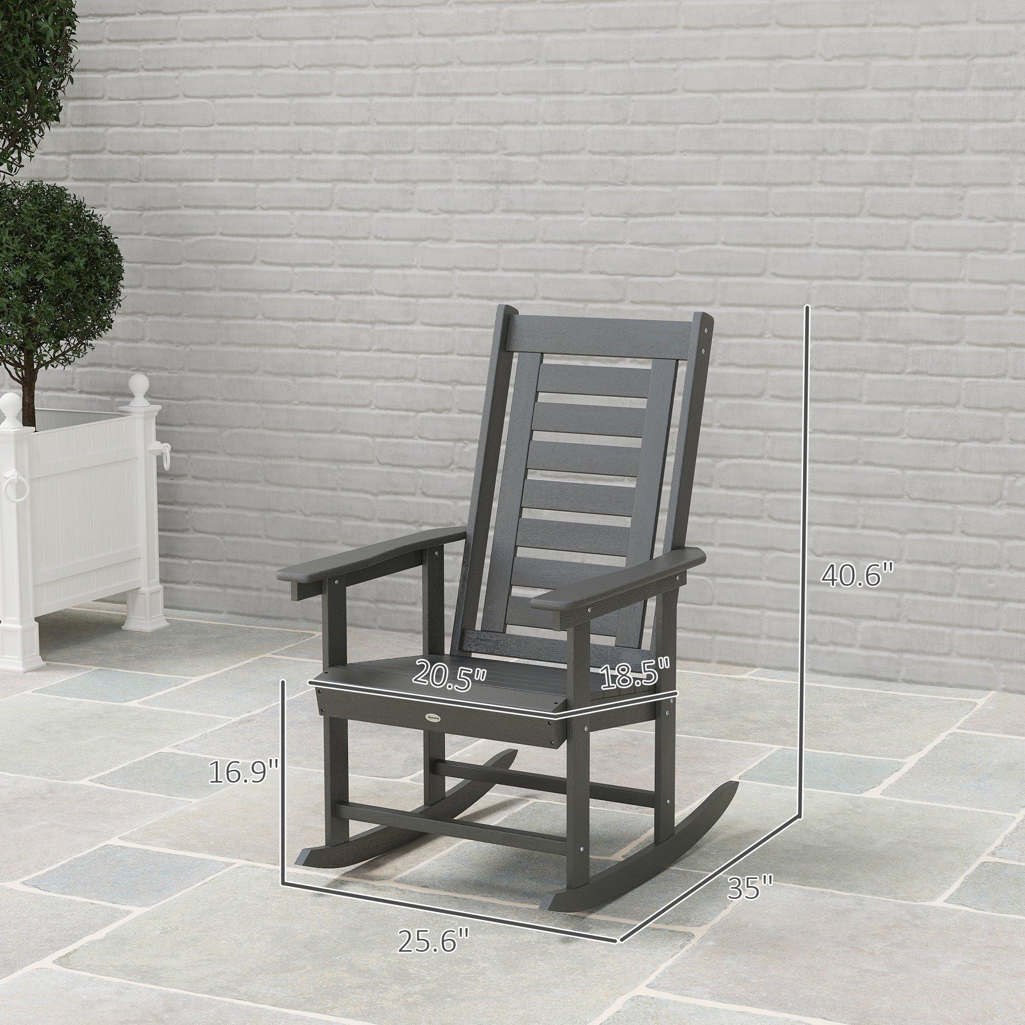 2 Pieces Outdoor Rocking Chairs