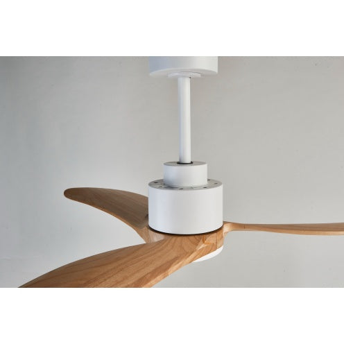 Ceiling Fan With Dimmable LED Light Remote Control, Quiet DC Motor 6 Speed Levels, Adjust Height 3 PCS Rod Reversible Ceiling Fan, For Patio Living Room, Bedroom, Office, Indoor. White Natural