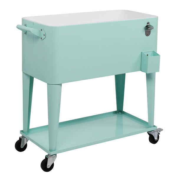 Mint Green Freezer Insulation Trolley 91x84.5x38.5cm Rectangular Plastic Box Freeze Insulation