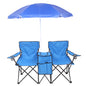 Outdoor Beach Fishing Chair With Umbrella In Blue