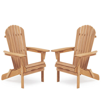 Wooden Outdoor Folding Beach Chair Two-piece Set