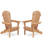 Wooden Outdoor Folding Beach Chair Two-piece Set