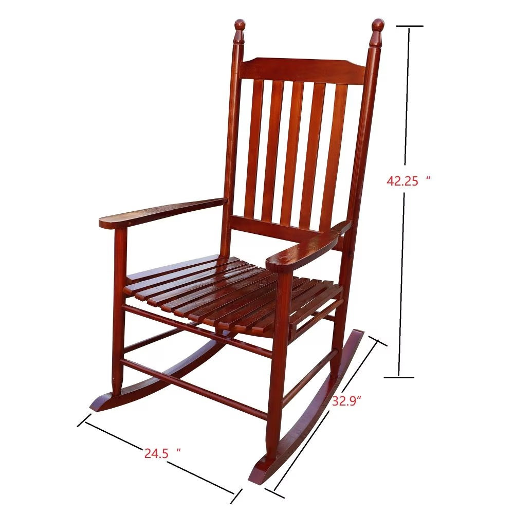 Wooden Porch Rocker Chair Brown