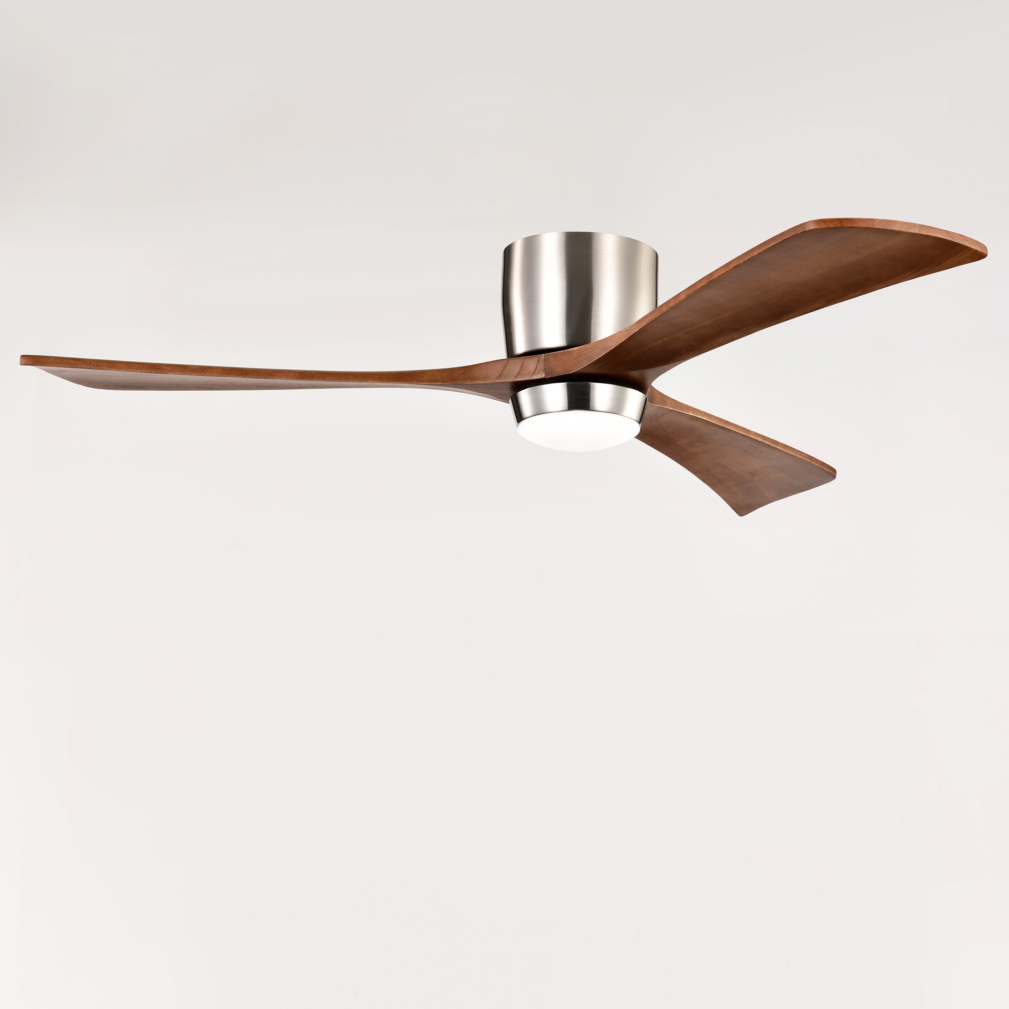 Ceiling Fan With Lights Remote Control, Quiet DC Motor 3 Wood Blade Ceiling Fans 6 Speed Levels, Reversible Ceiling Fan, For Patio Living Room, Bedroom, Office, Indoor. Stain Nickel Walnut