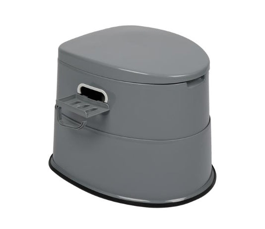 Portable Toilet With Anti Slip Pad, Gray