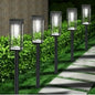 6 Pack Outdoor Solar Pathway Lights Cold White For Garden Pathway Driveway Decoration IP65 Waterproof