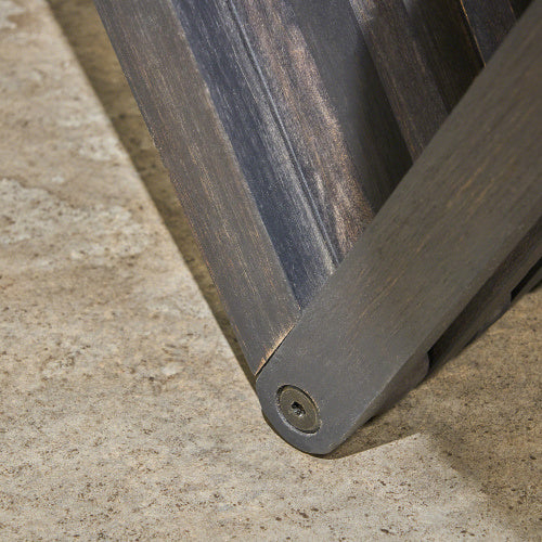 Dark Gray Wooden Bench