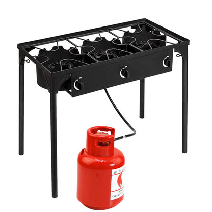 Rectangular Three Eyed Four Legged Gas Burner