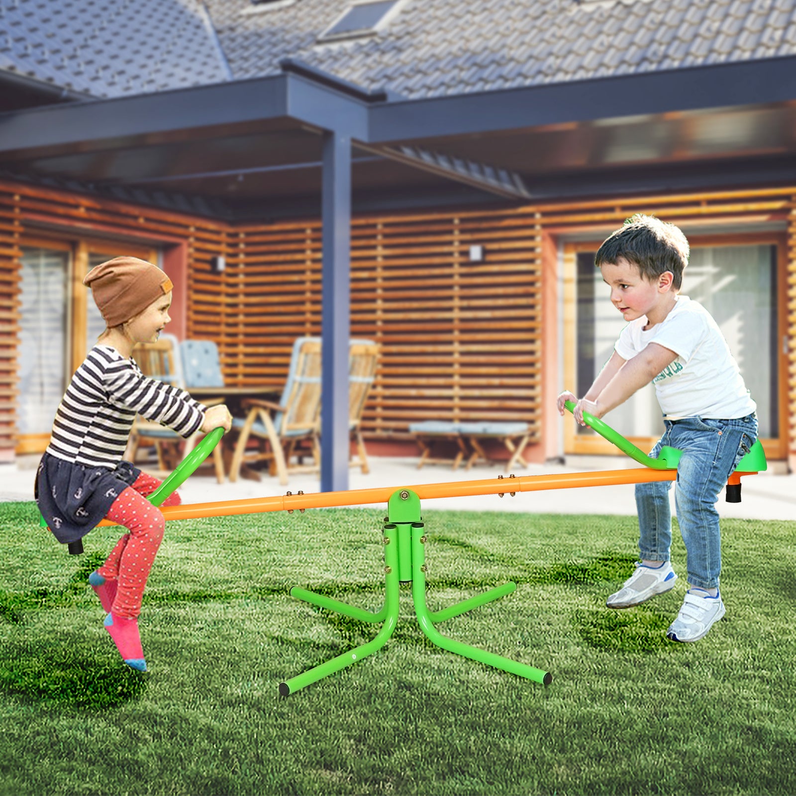 360 Degree Rotating Outdoor Children's Rotating Seesaw - Outdoor Chilling