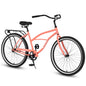 S26204 26 Inch Beach Cruiser Bike For Men And Women, Steel Frame, Single Speed Drivetrain, Upright Comfortable Rides, Multiple Colors - Outdoor Chilling