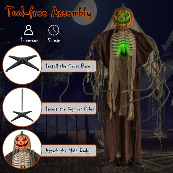 6ft Halloween Animatronic Ghost Pumpkin