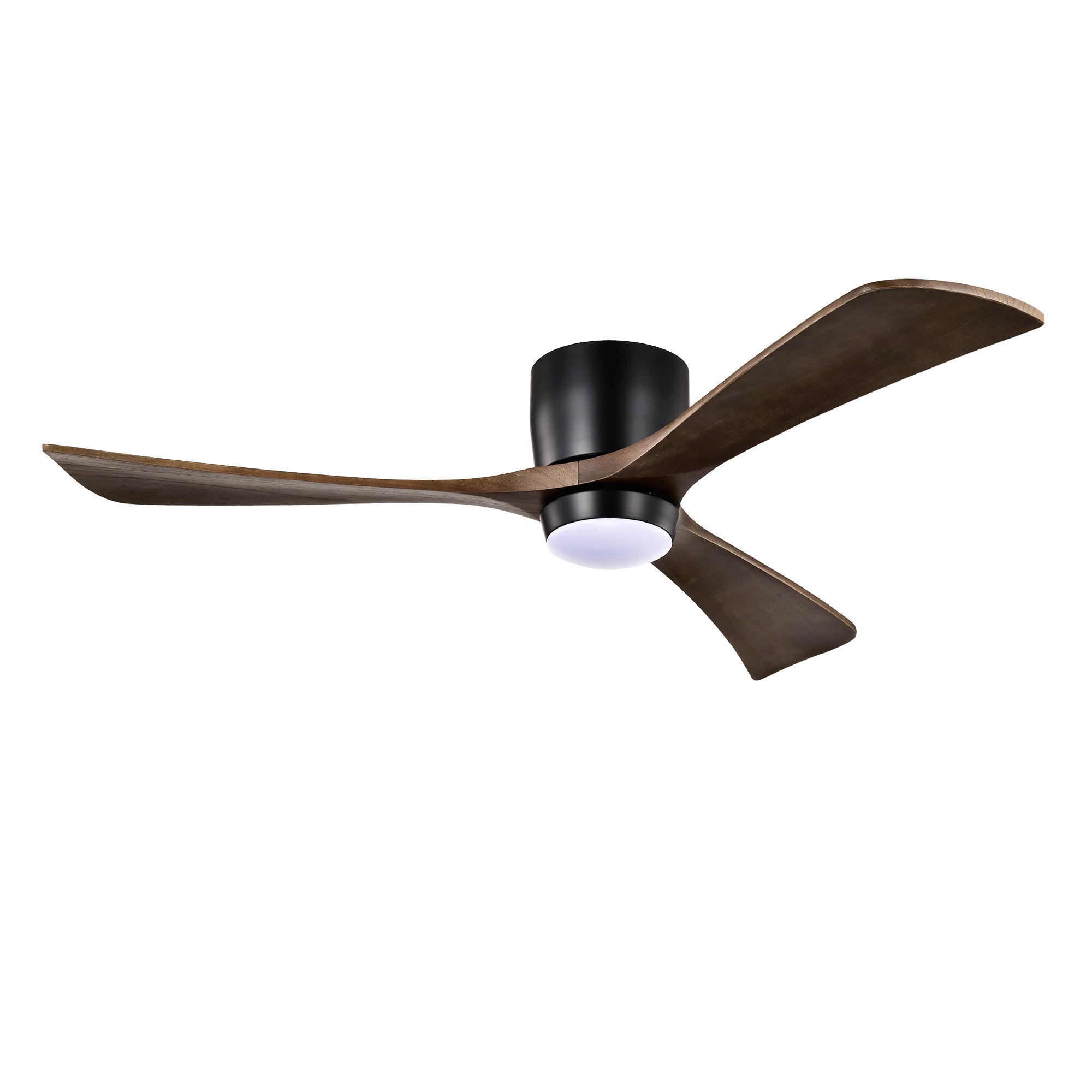 Ceiling Fan With Lights Remote Control, Quiet DC Motor 3 Blade Ceiling Fans 6 Speed Levels, Reversible Ceiling Fan, For Patio Living Room, Bedroom, Office, Indoor Matte Black Walnut