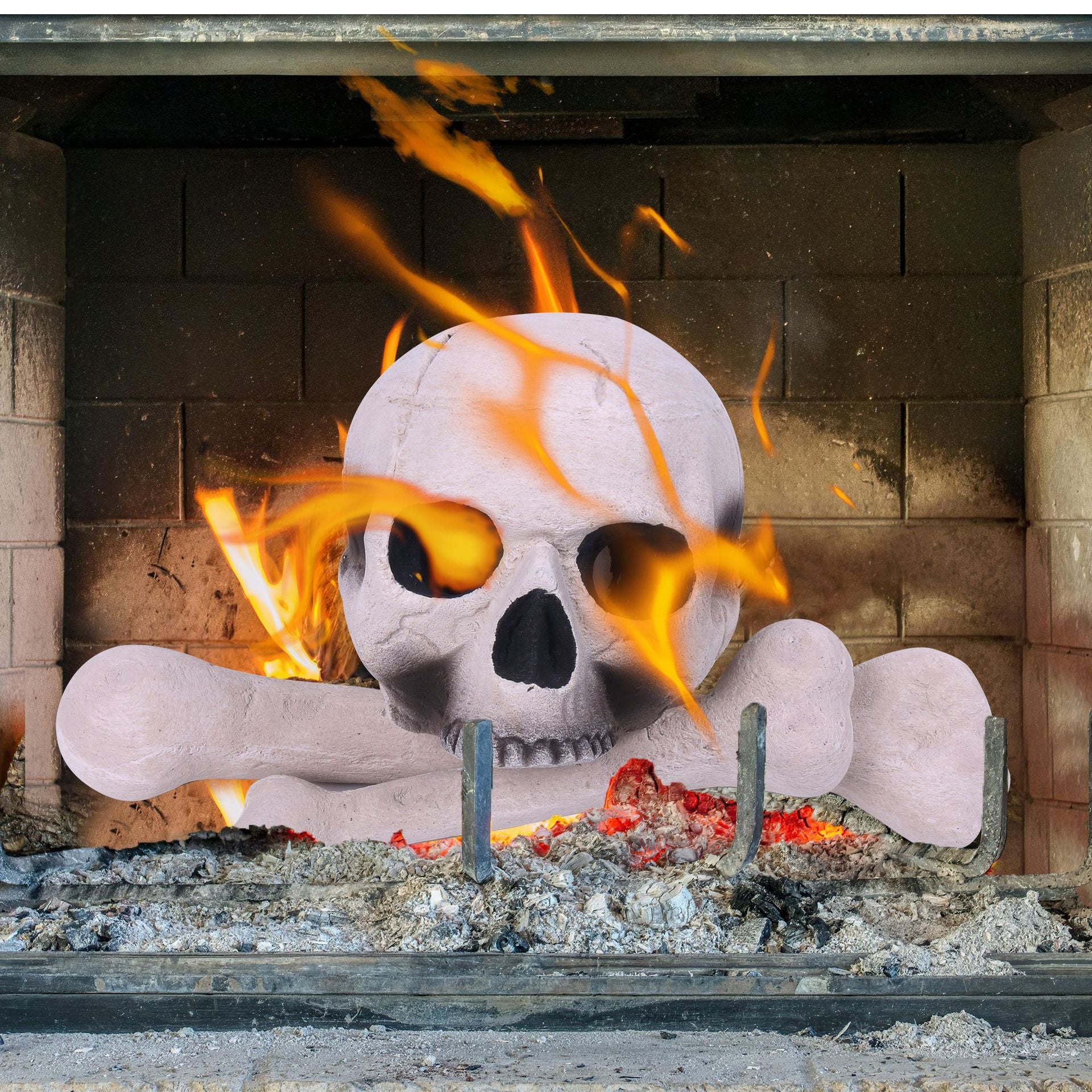 Ceramic Skull Stove Barbecue Party Horror Decoration Props