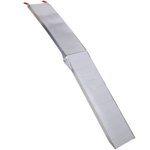 Truck Ramps, 80x12Portable Loading Ramps For Pickup Trucks 1500 LBS Capacity Aluminum Folding Ramps With Handle  Buckle For ATVs, Snowblower, Lawn Mowers, UTVs, Bike, 2PCS, SILVER