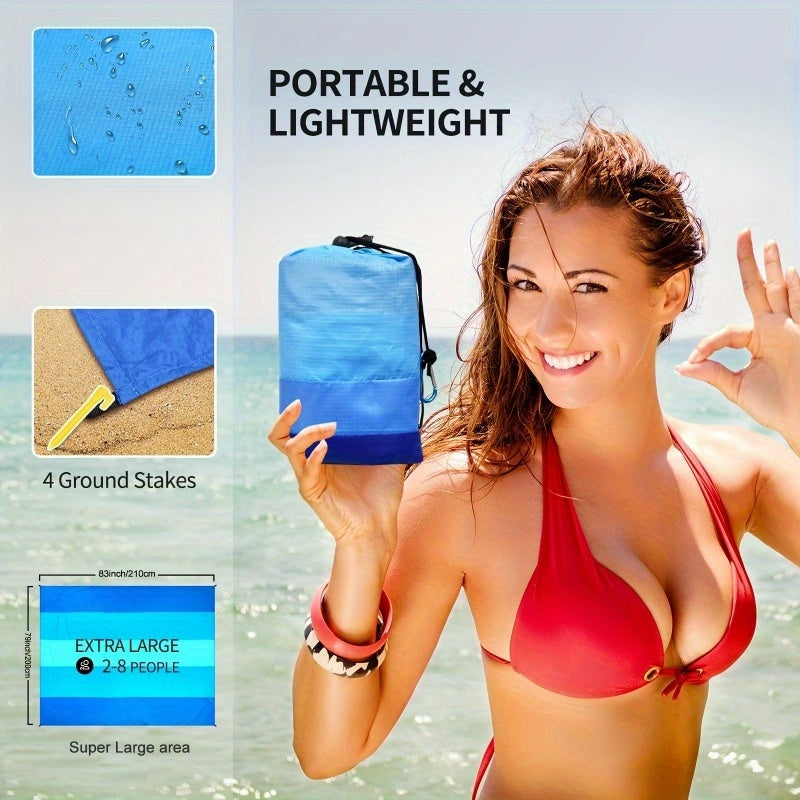 Waterproof Beach Mat - Sand proof, Portable Outdoor Blanket Ideal For Picnics, Travel, Camping And Hiking