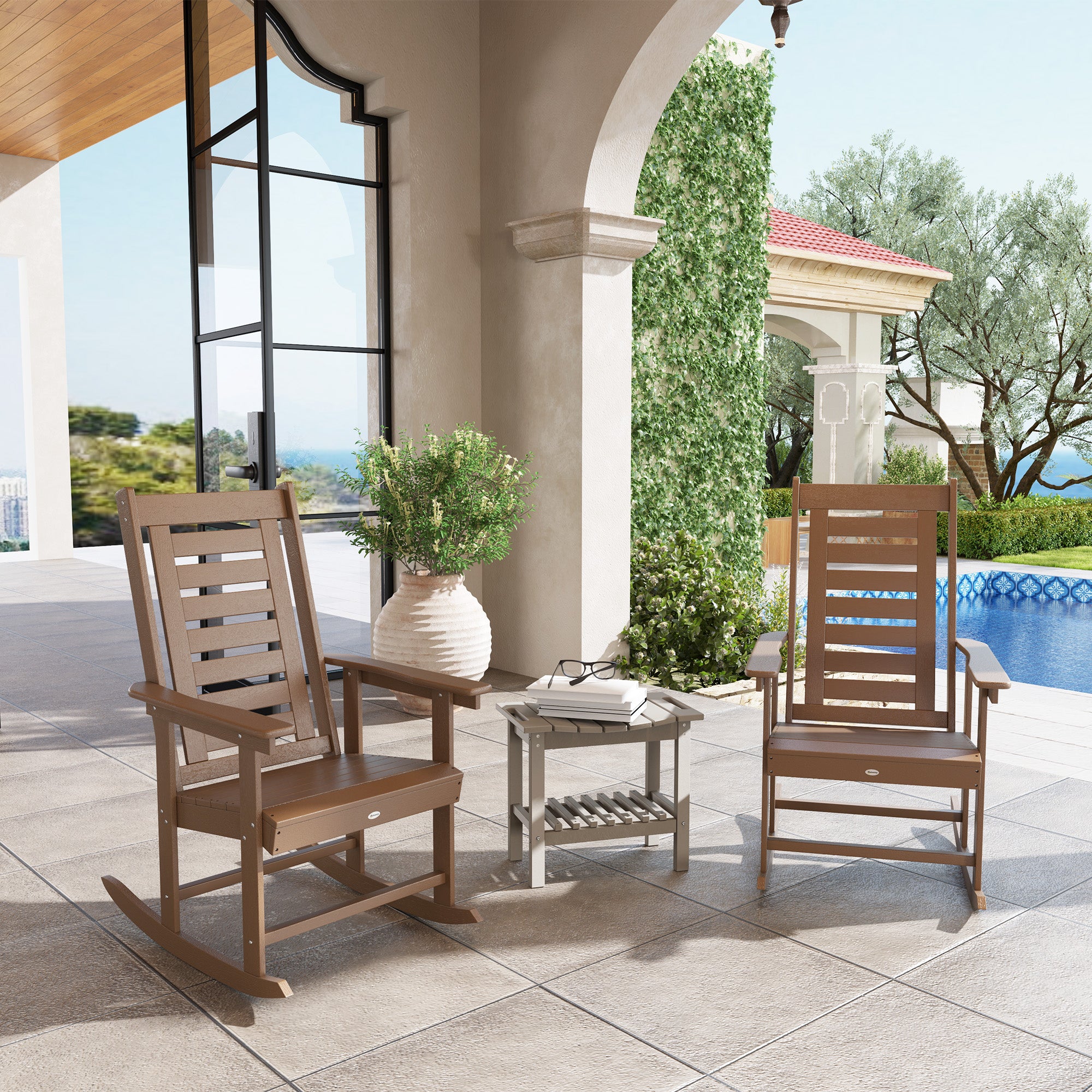 2 Pieces Outdoor Rocking Chairs