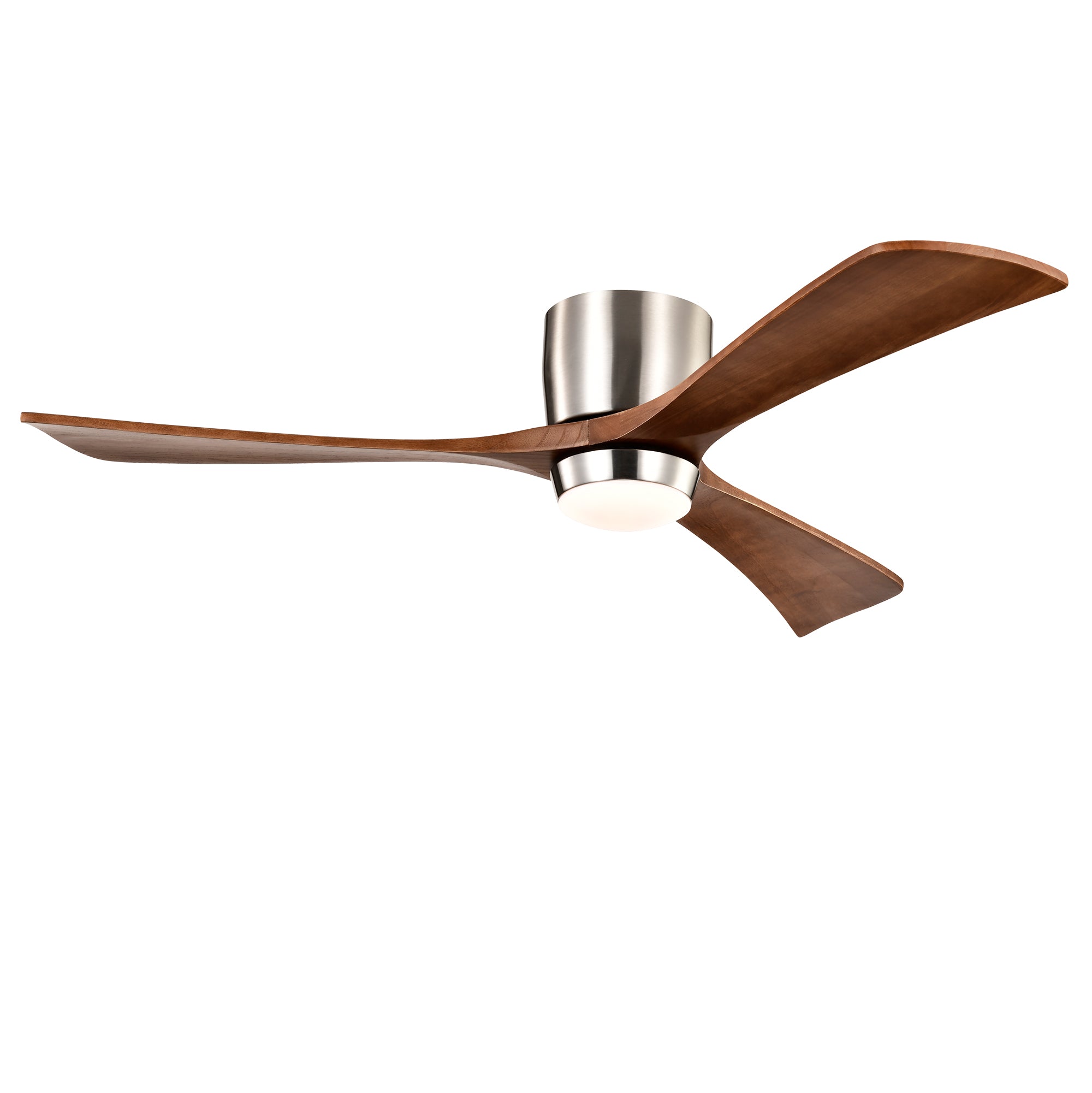 Ceiling Fan With Lights Remote Control, Quiet DC Motor 3 Wood Blade Ceiling Fans 6 Speed Levels, Reversible Ceiling Fan, For Patio Living Room, Bedroom, Office, Indoor. Stain Nickel Walnut
