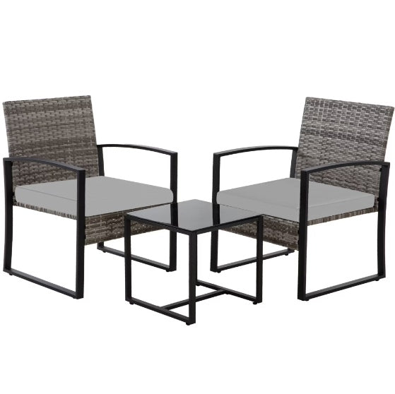 3 Piece Outdoor PE Rattan Furniture Set