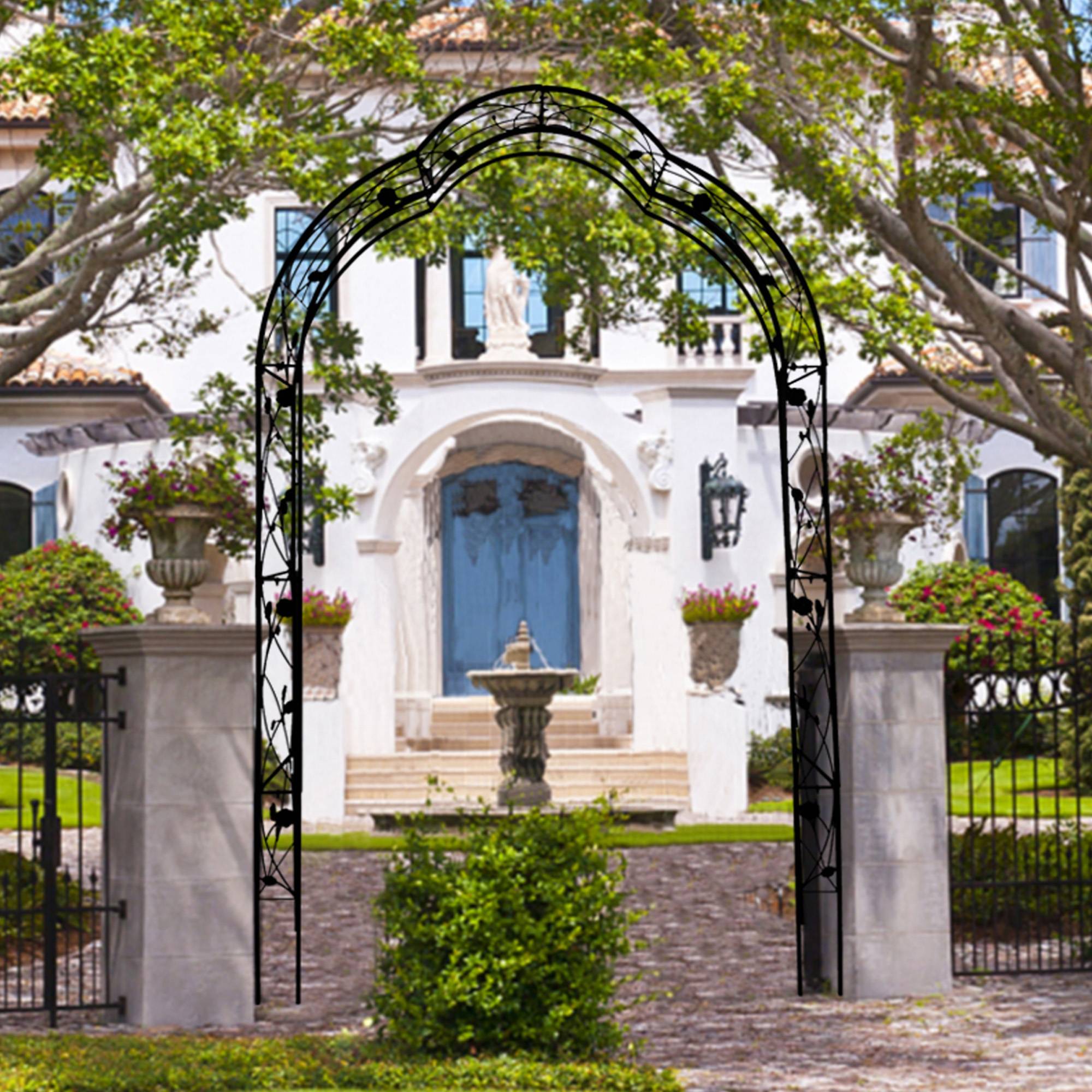 Metal Garden Arch Assemble Freely With 8 Styles Arbor Trellis Climbing Plants Outdoor